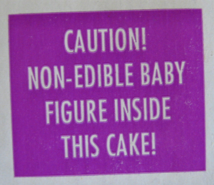 caution nonedible baby