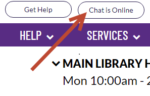 the chat button is in the upper right header area