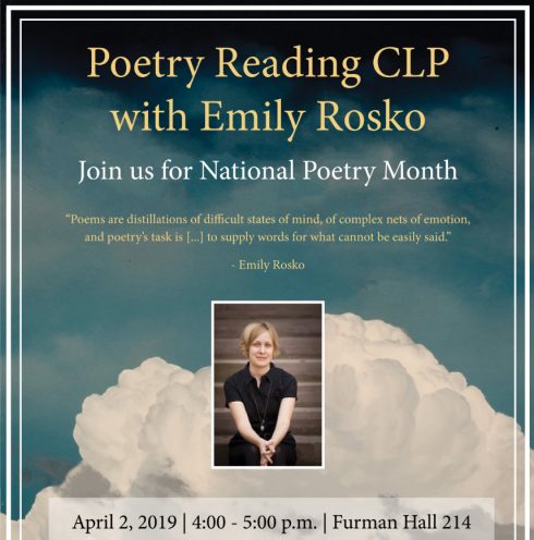 flyer for poetry reading