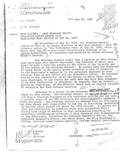 FBI Document discussing leaked files that revealed they had been wire tapping Martin Luther King Jr.