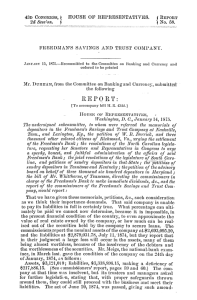 House of Representatives report, Freedman's Savings and Trust Company Report 