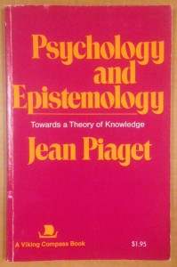The Center houses a 1972 copy of Piaget's book. Piaget admits in the interview, "I have taken epistemology away from philosophy but I have not taken it only for psychology. It belongs in all of the sciences." 