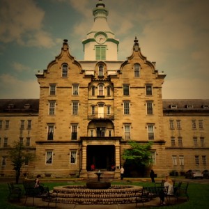 The welcoming entrance to the Trans Allegheny Lunatic Asylum