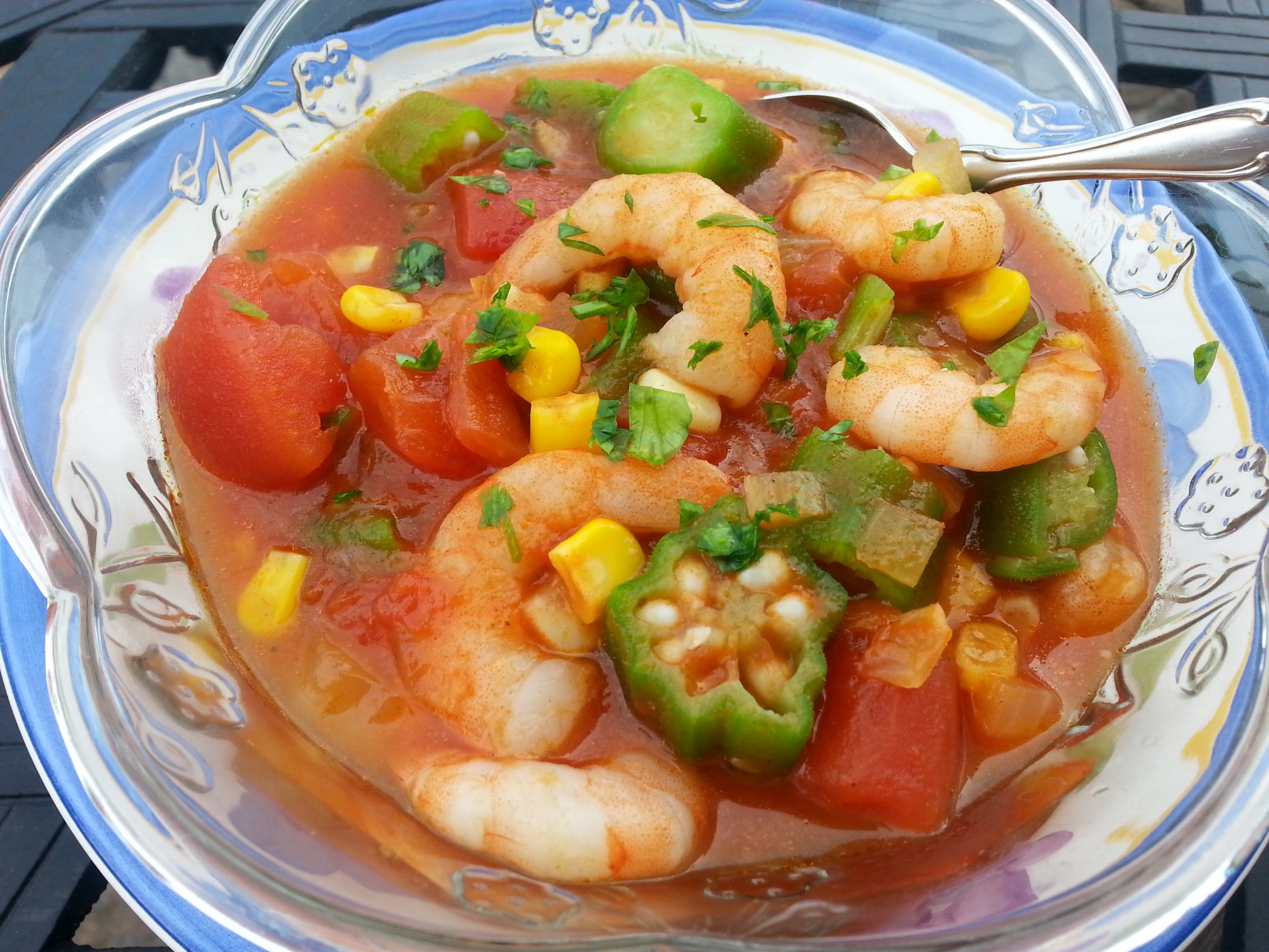 Shrimp Gumbo with Okra, Corn and Tomatoes over Brown Rice | Live Well