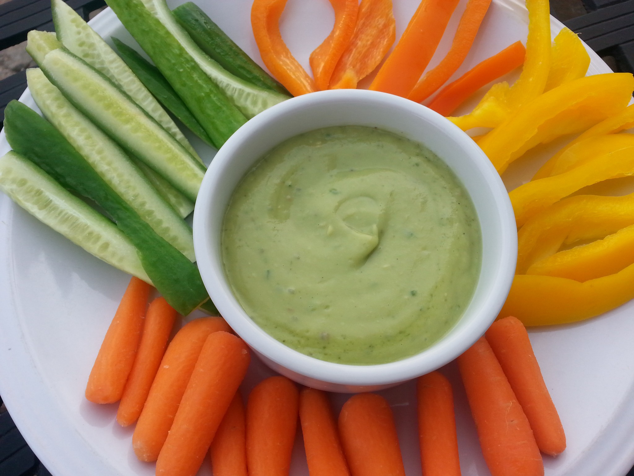 Fresh Vegetables with Avocado Dip – Live Well Furman