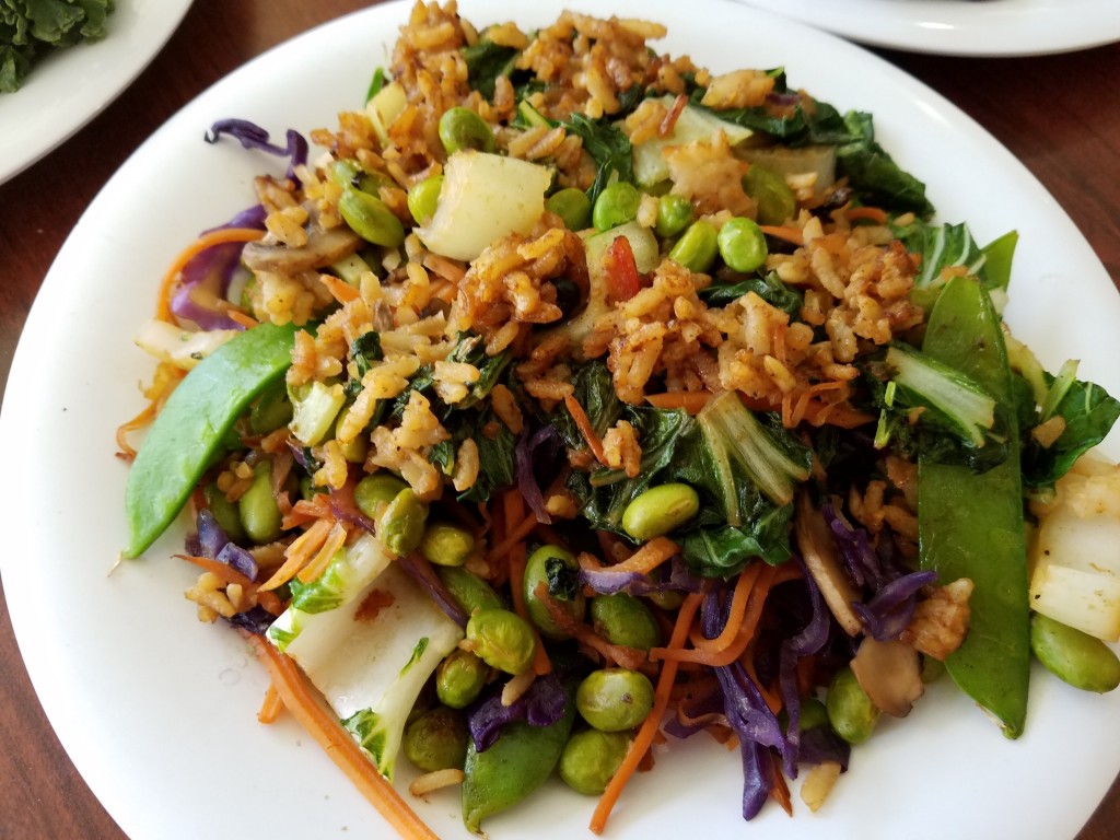 FINAL 3 Mongolian Grill with Brown Rice, Edamame, Bok Choy, Mushrooms, Snow Peas, Carrots (2)