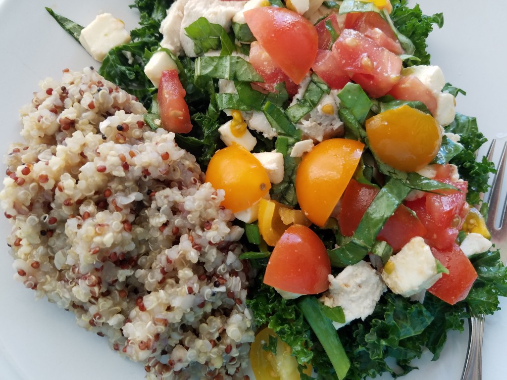 Chicken Caprese with Kale and Quinoa